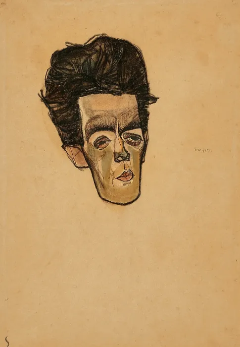 Framed Print : Self-portrait, 1910. Creator: Schiele, Egon (1890-1918) Framed Print : Self-portrait, 1910. Creator: Schiele, Egon (1890-1918)