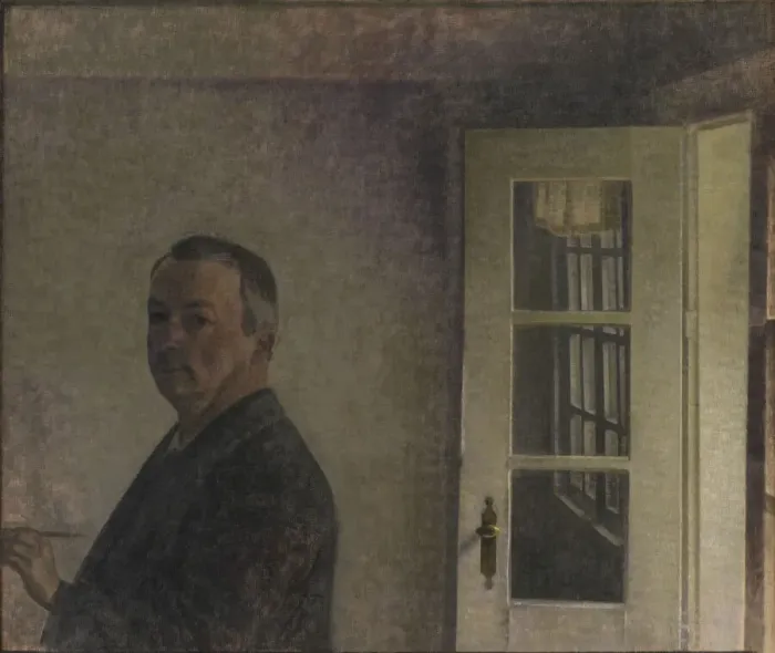 Framed Print : Self-Portrait, 1911. Creator: Hammershoi, Vilhelm (1864-1916) Framed Print : Self-Portrait, 1911. Creator: Hammershoi, Vilhelm (1864-1916)