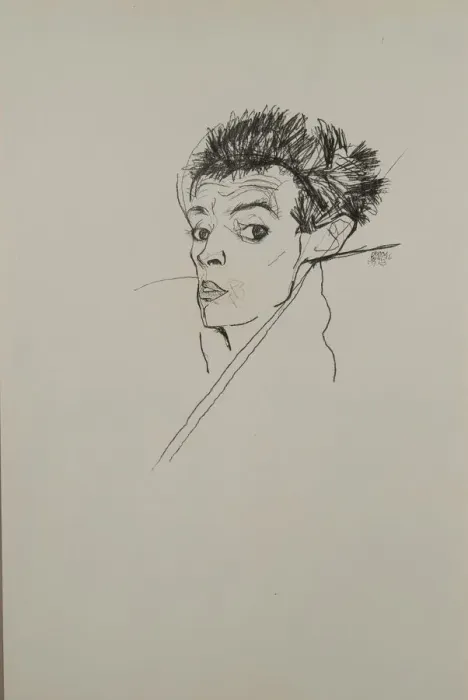 Framed Print : Self-portrait, 1913. Artist: Schiele, Egon (1890-1918) Framed Print : Self-portrait, 1913. Artist: Schiele, Egon (1890-1918)