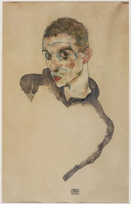 Framed Print : Self-portrait, 1914. Creator: Schiele, Egon (1890-1918) Framed Print : Self-portrait, 1914. Creator: Schiele, Egon (1890-1918)