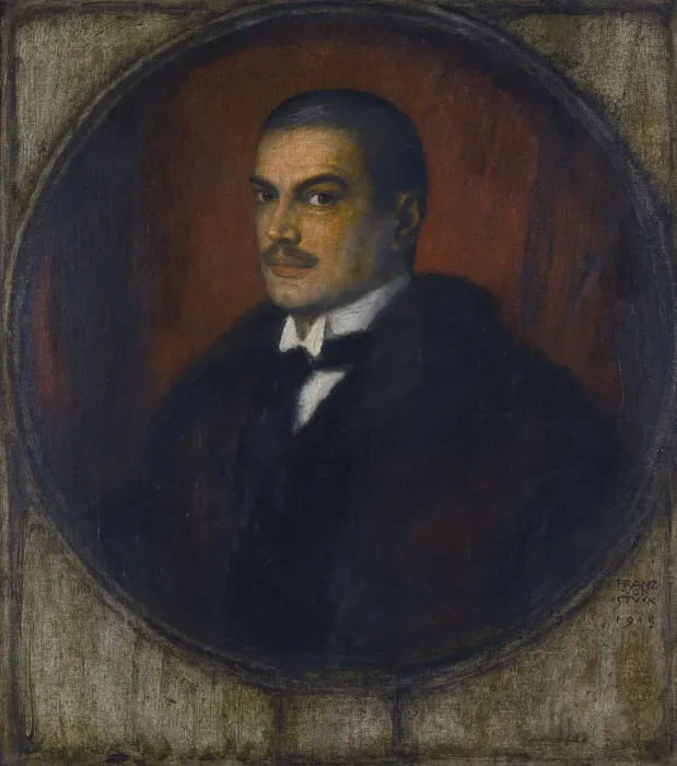 Framed Print : Self-portrait, 1915. Artist: Stuck, Franz, Ritter von (1863-1928) Framed Print : Self-portrait, 1915. Artist: Stuck, Franz, Ritter von (1863-1928)