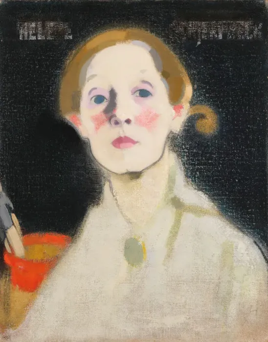 Framed Print : Self-Portrait, 1915. Creator: Schjerfbeck, Helene (1862-1946)