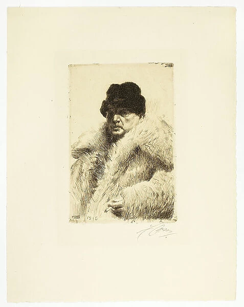 Self-Portrait 1916, 1916. Creator: Anders Leonard Zorn