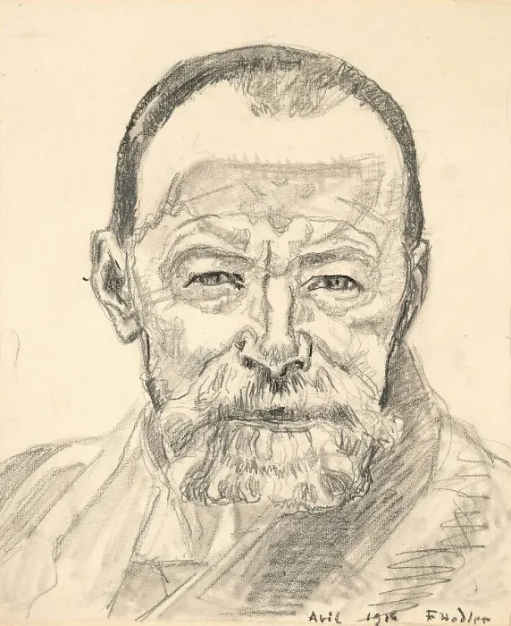Framed Print : Self-portrait, 1916. Creator: Hodler, Ferdinand (1853-1918) Framed Print : Self-portrait, 1916. Creator: Hodler, Ferdinand (1853-1918)