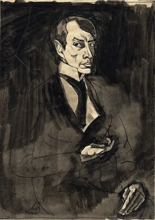 Framed Print : Self-portrait, 1916. Creator: Kazaks, Jekabs (1895-1920) Framed Print : Self-portrait, 1916. Creator: Kazaks, Jekabs (1895-1920)