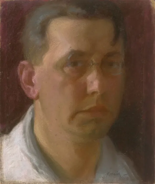 Framed Print : Self-portrait, 1922. Creator: Andrej Kovacik Framed Print : Self-portrait, 1922. Creator: Andrej Kovacik