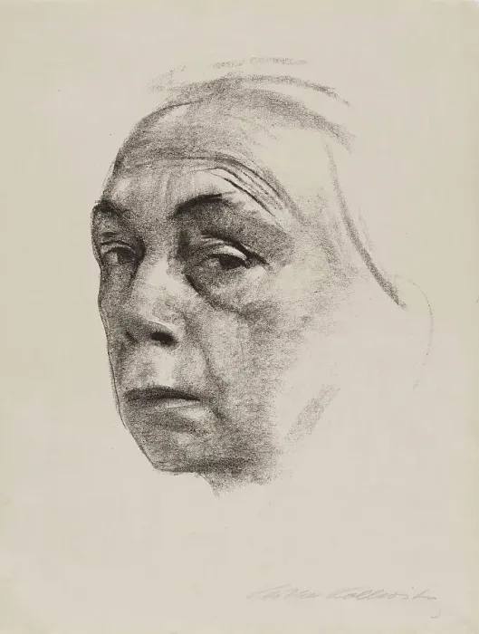 Framed Print : Self-portrait, 1924. Creator: Kollwitz, Käthe (1867-1945) Framed Print : Self-portrait, 1924. Creator: Kollwitz, Käthe (1867-1945)