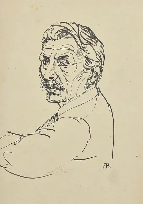 Framed Print : Self-portrait, 1927. Creator: Franz Barwig the Elder Framed Print : Self-portrait, 1927. Creator: Franz Barwig the Elder
