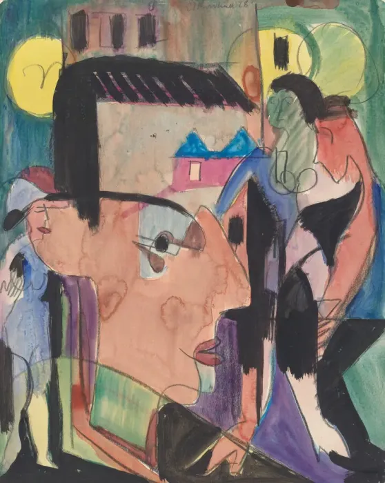 Framed Print : Self-Portrait, 1928. Creator: Ernst Kirchner Framed Print : Self-Portrait, 1928. Creator: Ernst Kirchner