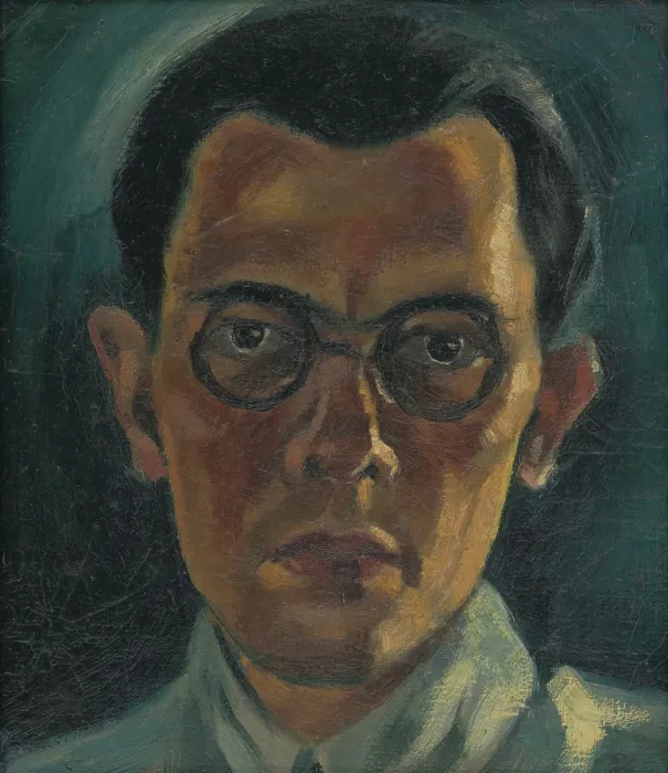 Framed Print : Self-Portrait, 1932. Creator: Mikulas Galanda Framed Print : Self-Portrait, 1932. Creator: Mikulas Galanda
