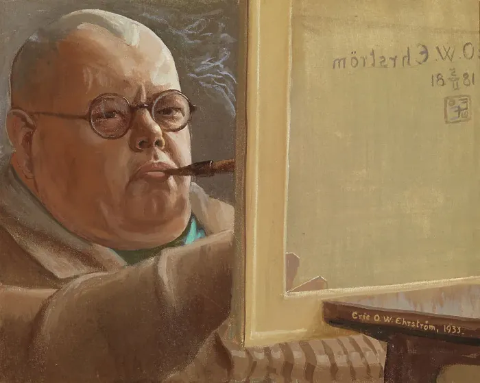 Framed Print : Self-Portrait, 1933. Creator: Eric Ehrstrom