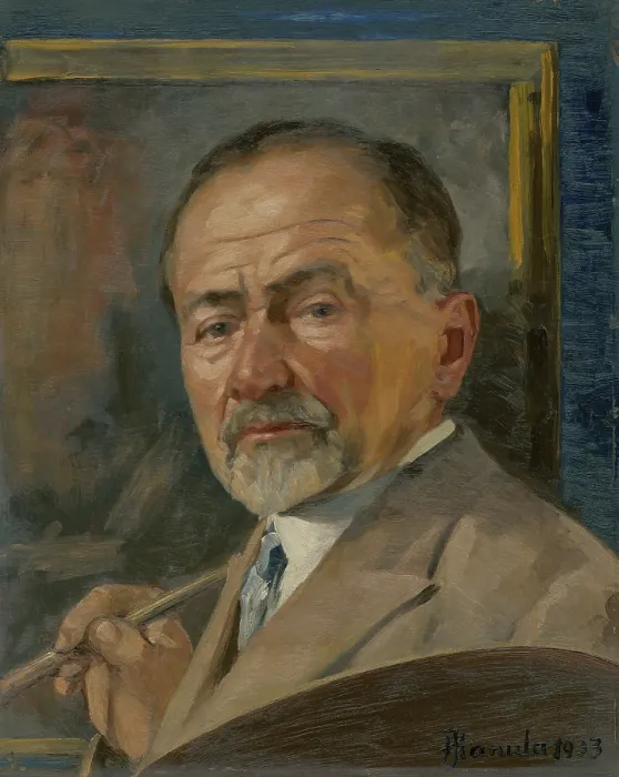 Framed Print : Self-Portrait, 1933. Creator: Jozef Hanula Framed Print : Self-Portrait, 1933. Creator: Jozef Hanula