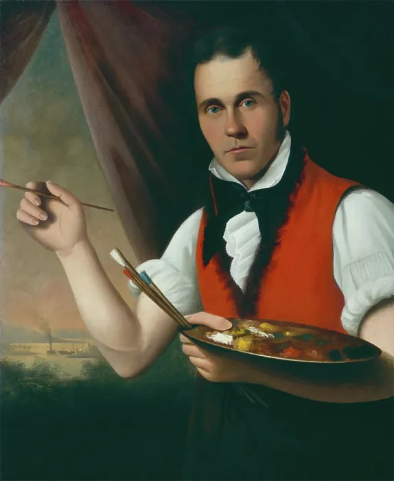 Framed Print : Self Portrait, 19th century. Creator: Francis Matte Framed Print : Self Portrait, 19th century. Creator: Francis Matte