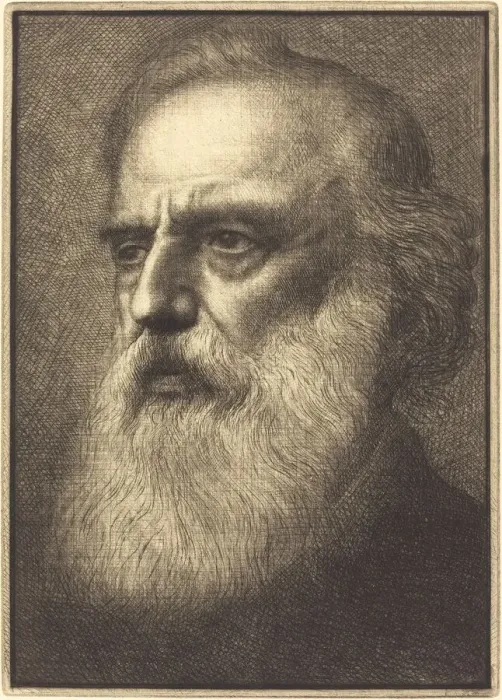 Framed Print : Self-Portrait, 4th plate. Creator: Alphonse Legros Framed Print : Self-Portrait, 4th plate. Creator: Alphonse Legros