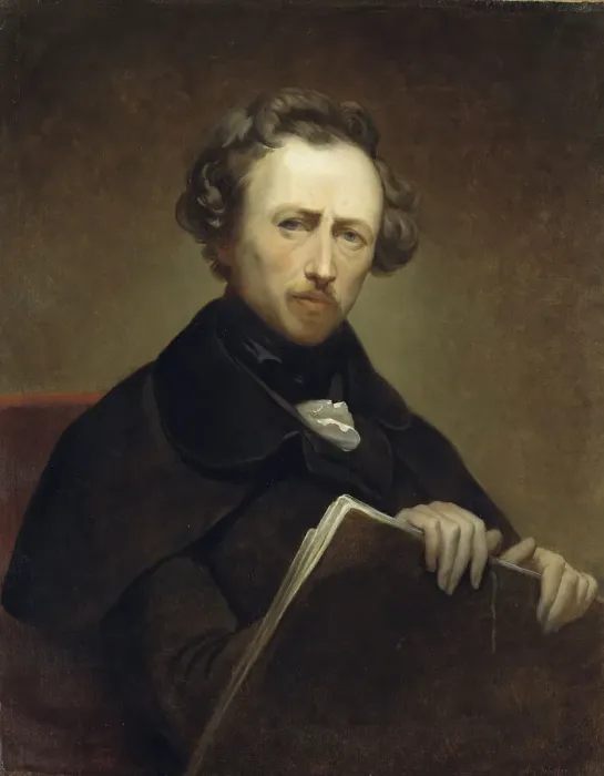Framed Print : Self-Portrait at the age of 43, 1838. Creator: Scheffer, Ary (1795-1858) Framed Print : Self-Portrait at the age of 43, 1838. Creator: Scheffer, Ary (1795-1858)