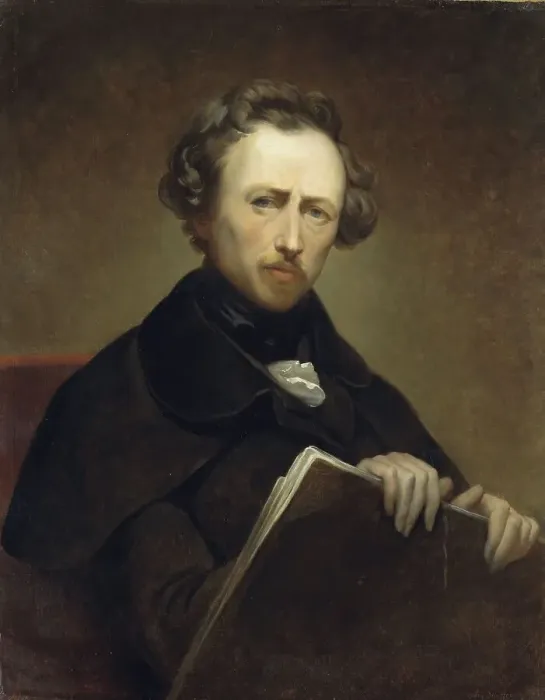 Framed Print : Self Portrait at the age of 43, c.1838. Creator: Ary Scheffer Framed Print : Self Portrait at the age of 43, c.1838. Creator: Ary Scheffer