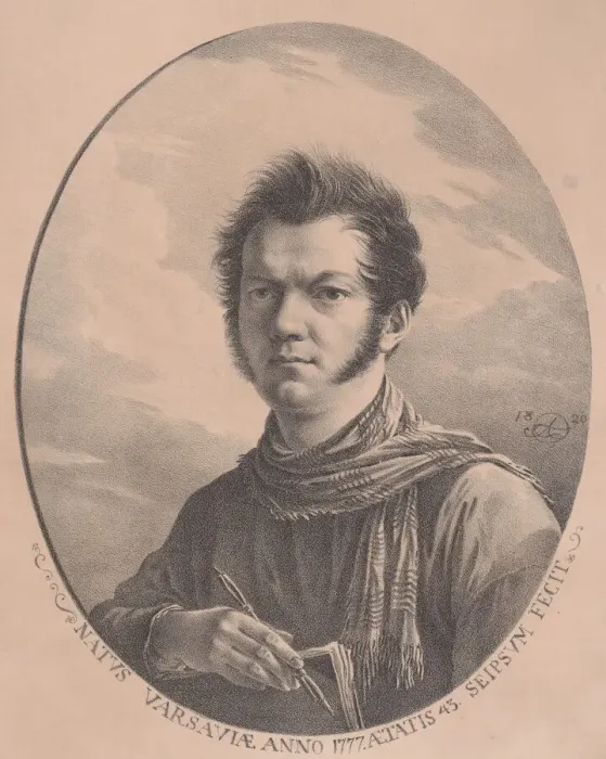 Framed Print : Self-portrait with an album and pen, 1819. 1819. Creator: Aleksandr Orlovsky Framed Print : Self-portrait with an album and pen, 1819. 1819. Creator: Aleksandr Orlovsky