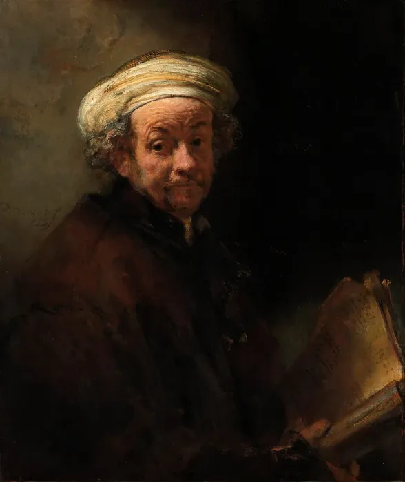 Framed Print : Self Portrait as the Apostle Paul, ca 1661. Artist: Rembrandt van Rhijn (1606-1669) Framed Print : Self Portrait as the Apostle Paul, ca 1661. Artist: Rembrandt van Rhijn (1606-1669)