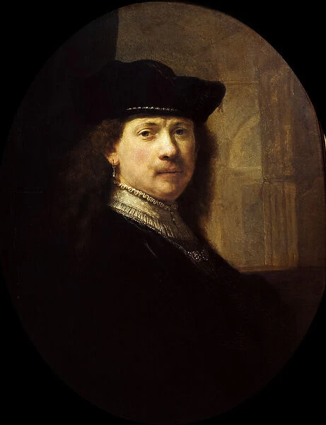 Self portrait with an architectural background, ca 1639