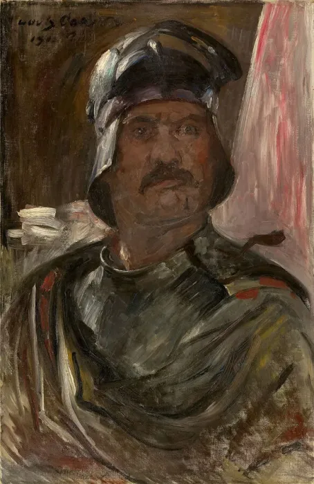 Framed Print : Self-Portrait in armor, 1911. Creator: Corinth, Lovis (1858-1925) Framed Print : Self-Portrait in armor, 1911. Creator: Corinth, Lovis (1858-1925)