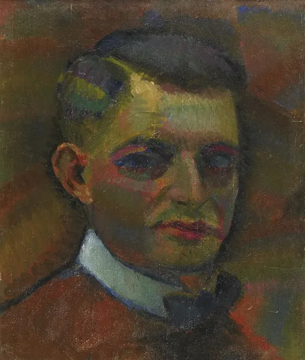 Framed Print : Self-Portrait. Artist: Baranov-Rossine, Vladimir Davidovich (1888-1942) Framed Print : Self-Portrait. Artist: Baranov-Rossine, Vladimir Davidovich (1888-1942)