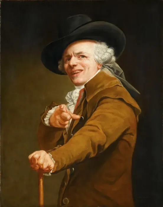Framed Print : Self-portrait of the artist in the guise of a mocker, c. 1793 Framed Print : Self-portrait of the artist in the guise of a mocker, c. 1793