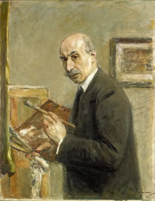 Framed Print : Self-Portrait. Artist: Liebermann, Max (1847-1935)
