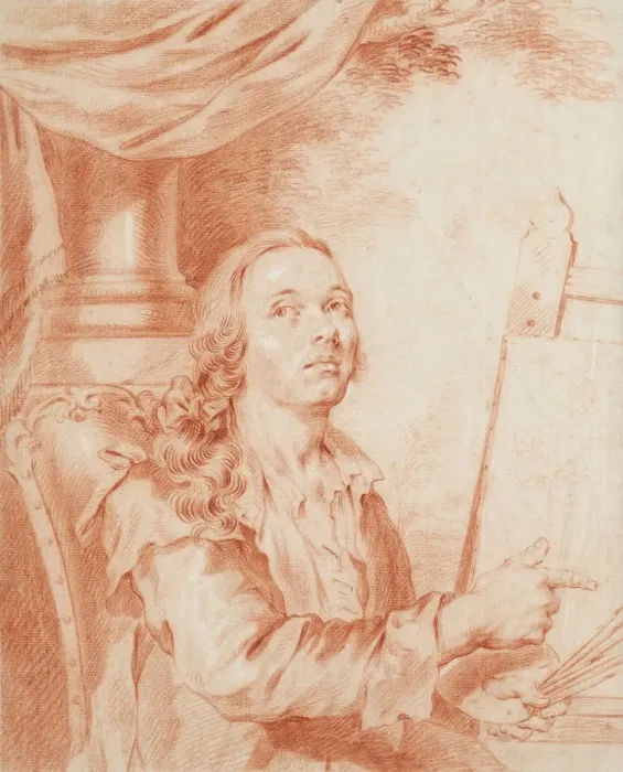 Framed Print : Self-Portrait. Artist: Roslin, Alexander (1718-1793) Framed Print : Self-Portrait. Artist: Roslin, Alexander (1718-1793)