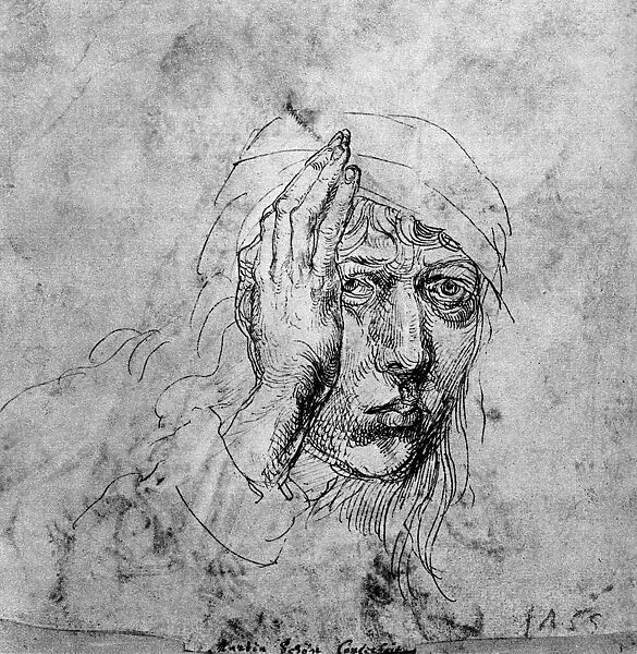 Self Portrait with a Bandage, 1492, (1936). Artist: Albrecht Durer