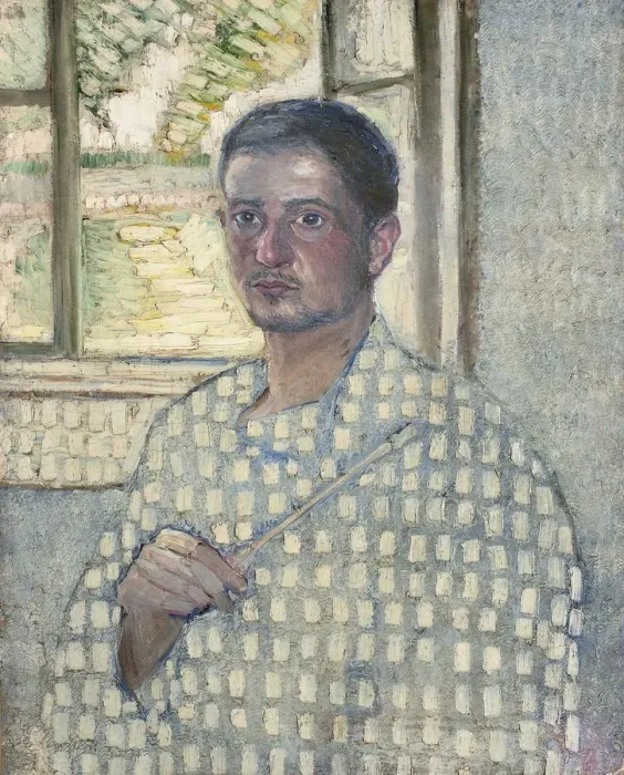 Framed Print : Self-portrait with brush, 1907 Framed Print : Self-portrait with brush, 1907