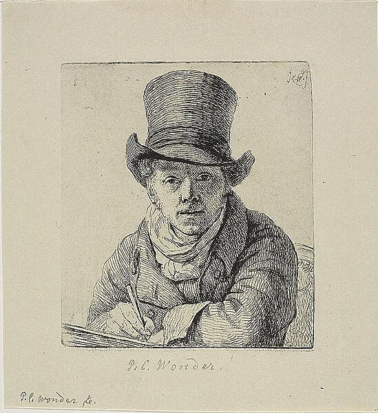 Self-Portrait, c. 1814. Creator: Pieter Christoffel Wonder