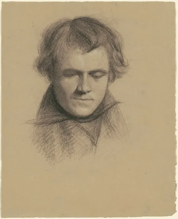 Framed Print : Self-Portrait, c. 1830s. Creator: Seth Wells Cheney Framed Print : Self-Portrait, c. 1830s. Creator: Seth Wells Cheney