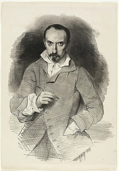 Self-Portrait, c. 1835. Creator: Achille Deveria
