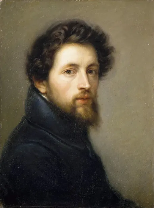 Framed Print : Self-Portrait, c. 1837. Creator: Carnovali, Giovanni (1804-1873) Framed Print : Self-Portrait, c. 1837. Creator: Carnovali, Giovanni (1804-1873)