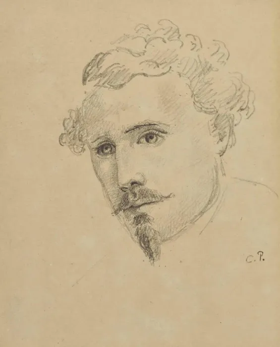 Framed Print : Self-Portrait, c. 1853. Creator: Pissarro, Camille (1830-1903) Framed Print : Self-Portrait, c. 1853. Creator: Pissarro, Camille (1830-1903)