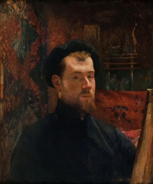 Framed Print : Self-Portrait, c. 1886-1888. Creator: Cottet, Charles (1863-1925) Framed Print : Self-Portrait, c. 1886-1888. Creator: Cottet, Charles (1863-1925)