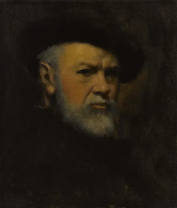 Framed Print : Self-Portrait, c. 1890. Creator: Henner, Jean-Jacques (1829-1905) Framed Print : Self-Portrait, c. 1890. Creator: Henner, Jean-Jacques (1829-1905)