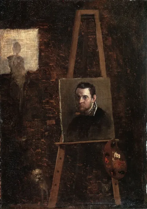 Framed Print : Self-portrait, c1604. Artist: Annibale Carracci Framed Print : Self-portrait, c1604. Artist: Annibale Carracci