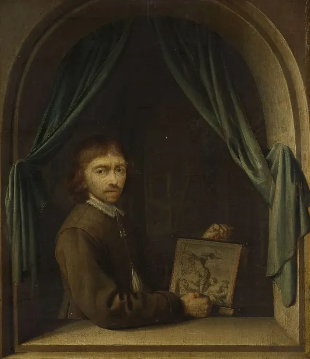 Framed Print : Self-Portrait, c.1655. Creator: Pieter Cornelisz. van Egmondt Framed Print : Self-Portrait, c.1655. Creator: Pieter Cornelisz. van Egmondt