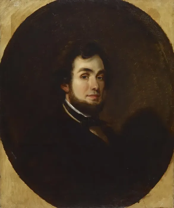 Framed Print : Self-Portrait, c1850. Creator: Alfred Jacob Miller Framed Print : Self-Portrait, c1850. Creator: Alfred Jacob Miller
