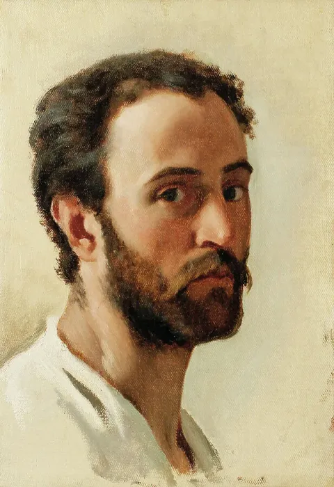Framed Print : Self-portrait, c1855. Creator: Reffo, Enrico (1831-1917)