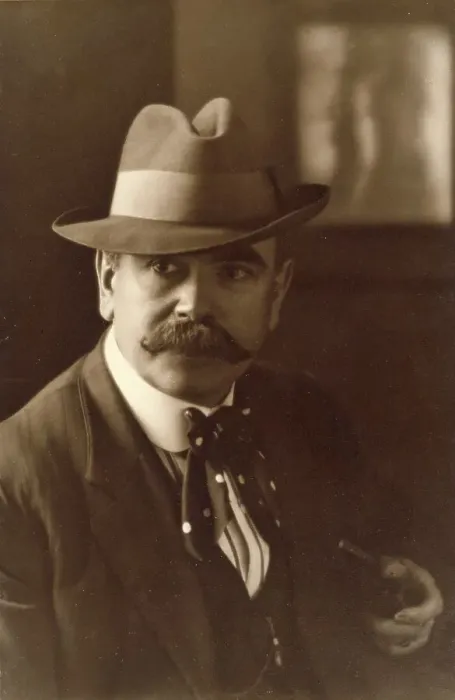 Framed Print : Self-Portrait, c.1910. Creator: Louis Fleckenstein Framed Print : Self-Portrait, c.1910. Creator: Louis Fleckenstein