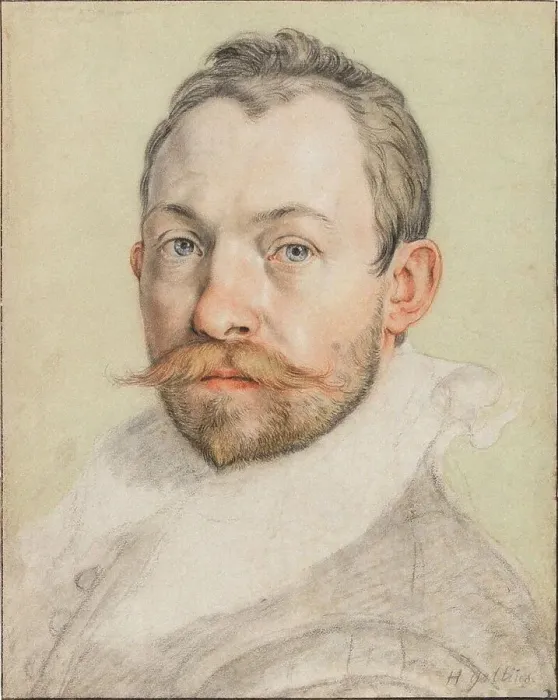 Framed Print : Self-Portrait, ca 1590. Creator: Goltzius, Hendrick (1558-1617) Framed Print : Self-Portrait, ca 1590. Creator: Goltzius, Hendrick (1558-1617)