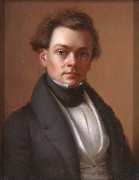Framed Print : Self-Portrait, ca. 1850. Creator: Oliver Tarbell Eddy Framed Print : Self-Portrait, ca. 1850. Creator: Oliver Tarbell Eddy