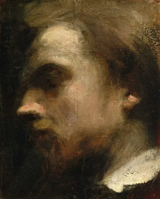 Framed Print : Self-Portrait, ca. 1858. Creator: Henri Fantin-Latour Framed Print : Self-Portrait, ca. 1858. Creator: Henri Fantin-Latour