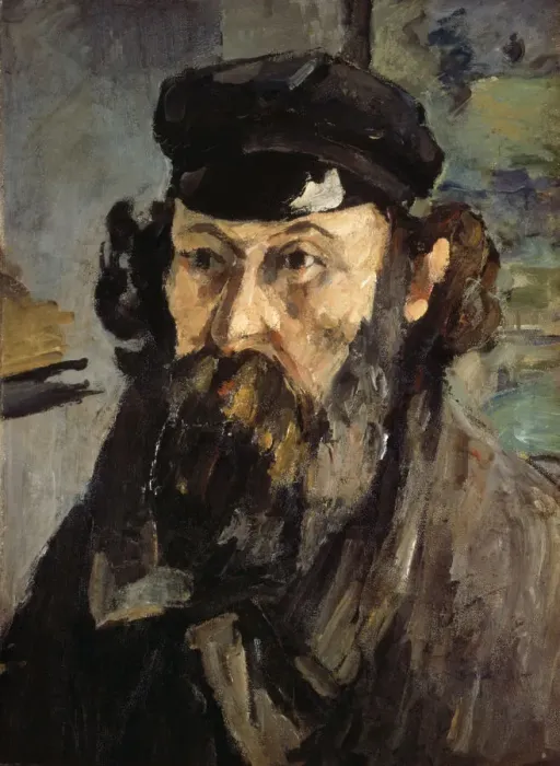 Framed Print : Self-portrait with a Casquette, 1872-1873. Artist: Paul Cezanne Framed Print : Self-portrait with a Casquette, 1872-1873. Artist: Paul Cezanne