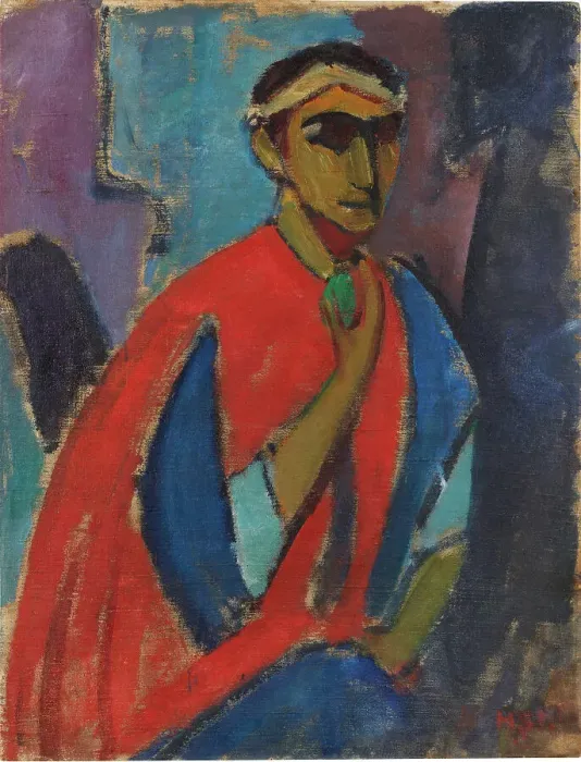 Framed Print : Self-Portrait in Costume (The Roman), 1913. Creator: Stenner; Hermann (1891-1914) Framed Print : Self-Portrait in Costume (The Roman), 1913. Creator: Stenner; Hermann (1891-1914)