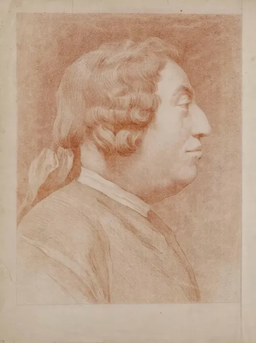 Framed Print : Self-Portrait. Creator: Bouchardon, Edme (1698-1762) Framed Print : Self-Portrait. Creator: Bouchardon, Edme (1698-1762)