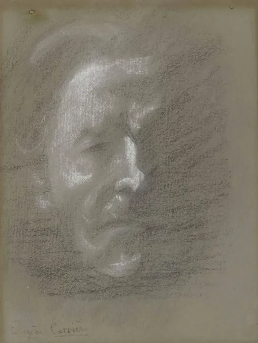 Framed Print : Self-Portrait. Creator: Carriere, Eugene (1849-1906) Framed Print : Self-Portrait. Creator: Carriere, Eugene (1849-1906)