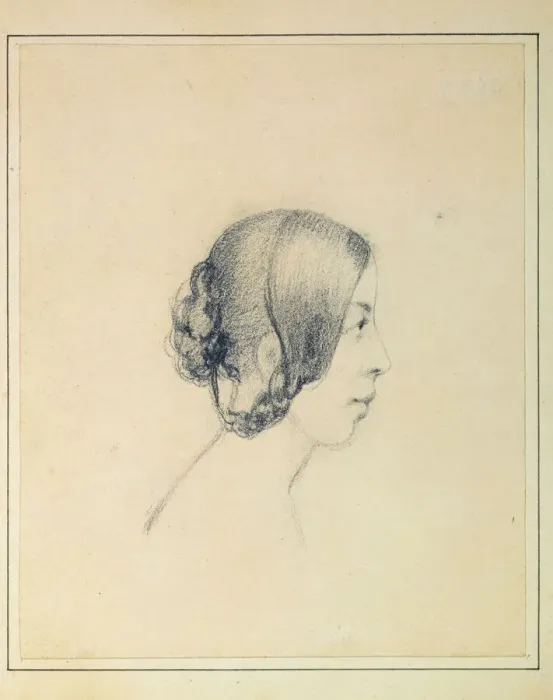 Framed Print : Self-Portrait. Creator: Viardot-Garcia, Pauline (1821-1910) Framed Print : Self-Portrait. Creator: Viardot-Garcia, Pauline (1821-1910)